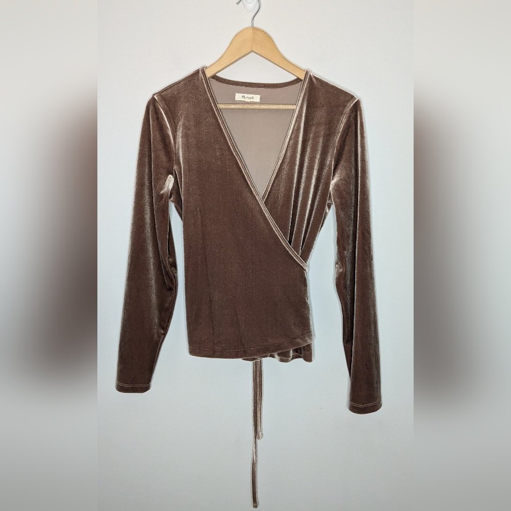 Madewell Velvet Ballet Wrap Top